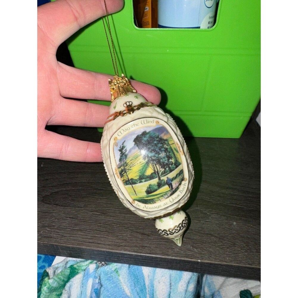 Bradford Exchange Irish Blessi The WInd Be Always at Your Back Ornament B24